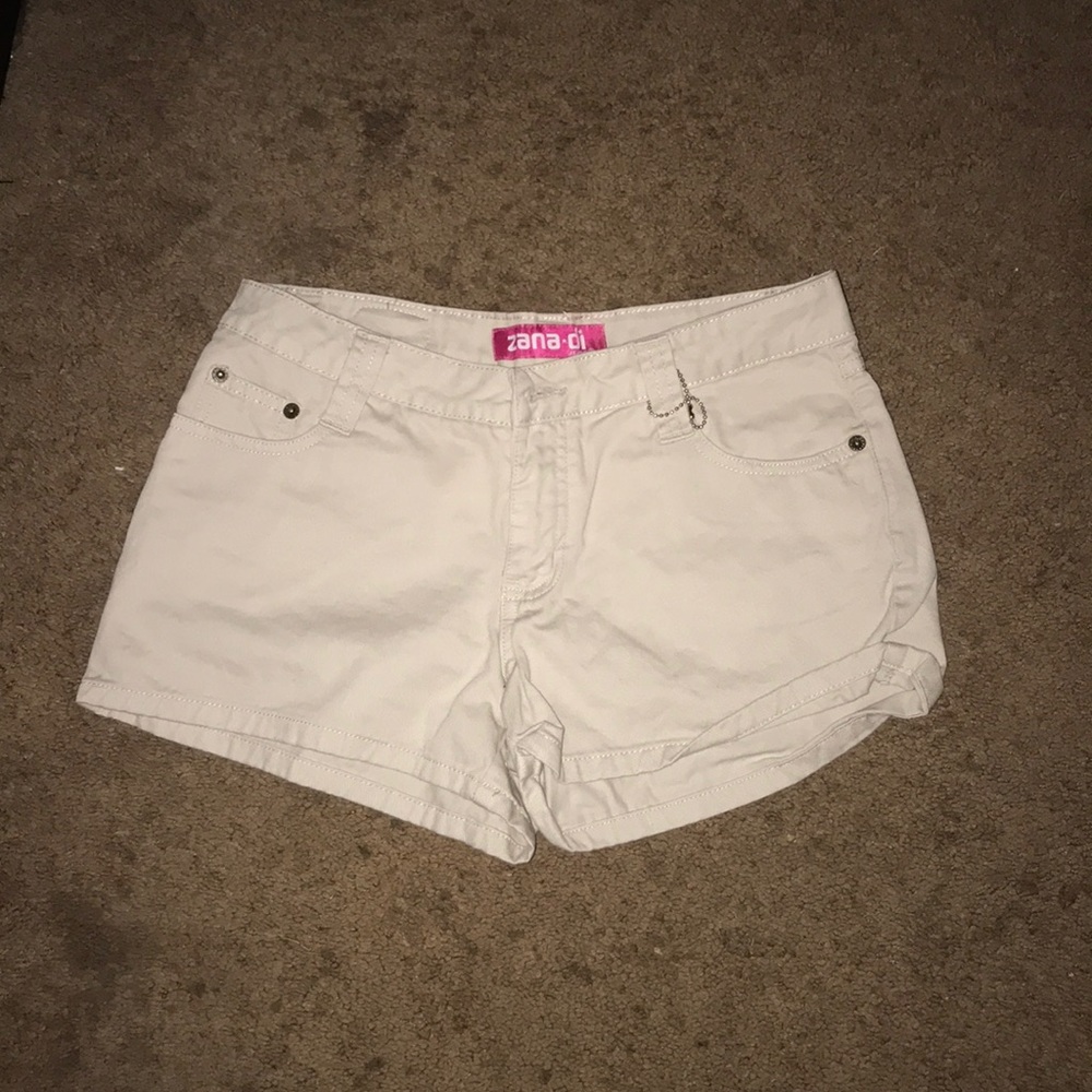 Tan jean shorts